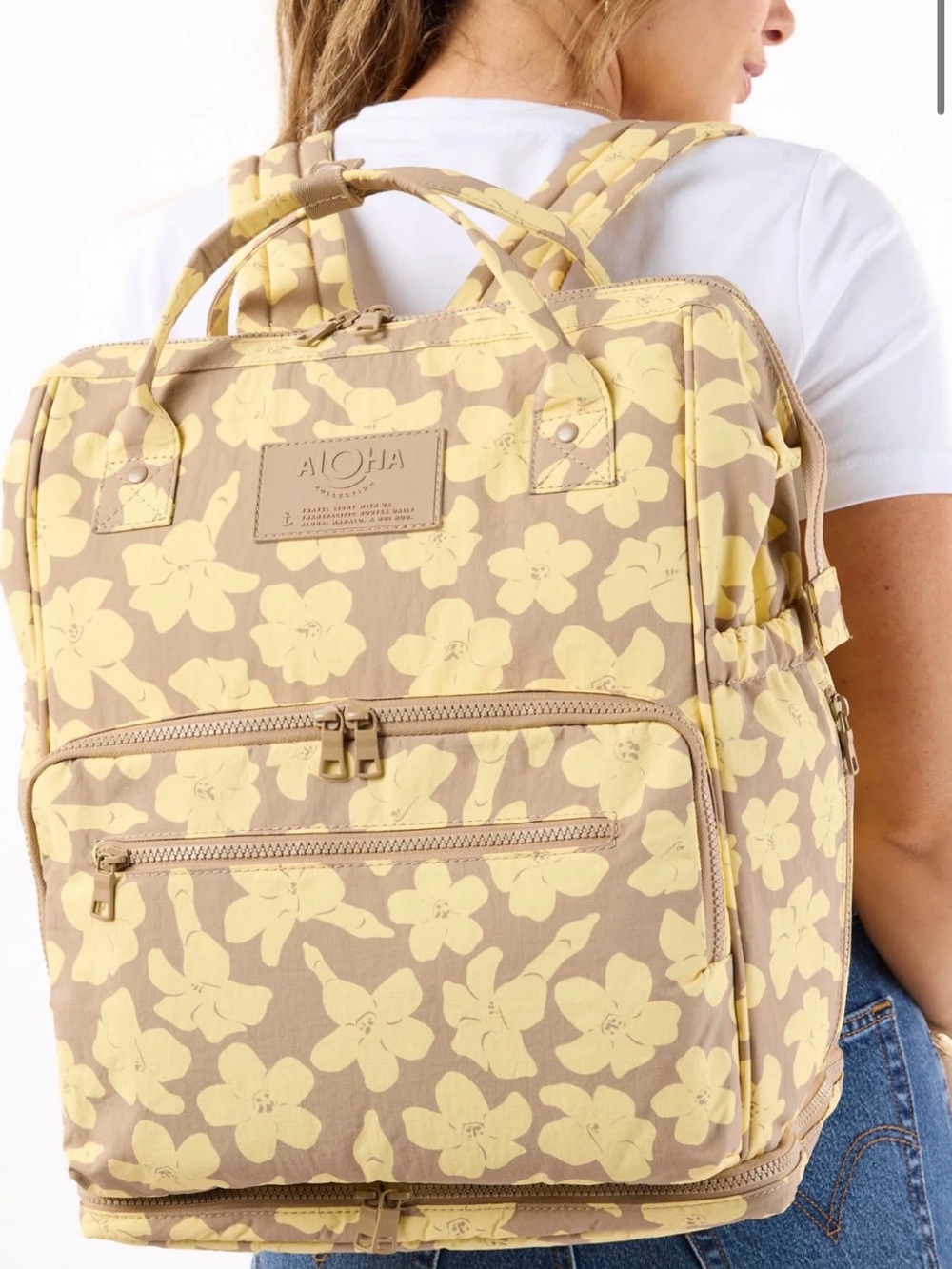 Aloha Collection Puakenikeni Le Bebe Diaper Bag with Changing Pad